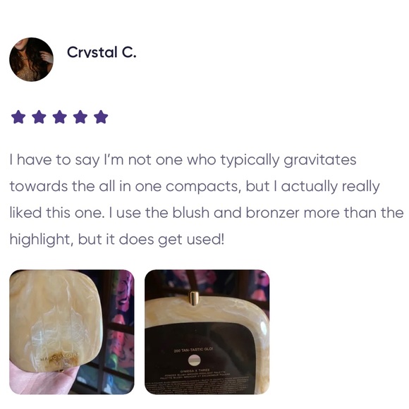 O!Mega x Three Powder X-TRA LARGE Blush-Bronze-Highlight Tantalize Glo Palette - Picture 6 of 16